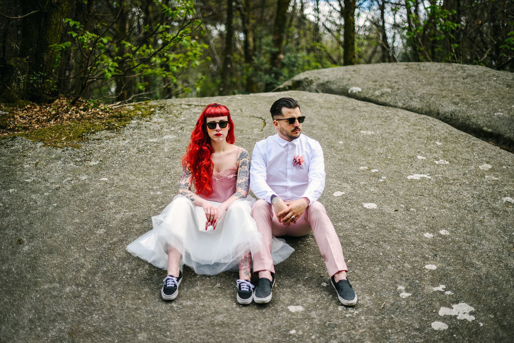 Couple rock Alice Marty Créatrice d'accessoires mariage Toulouse