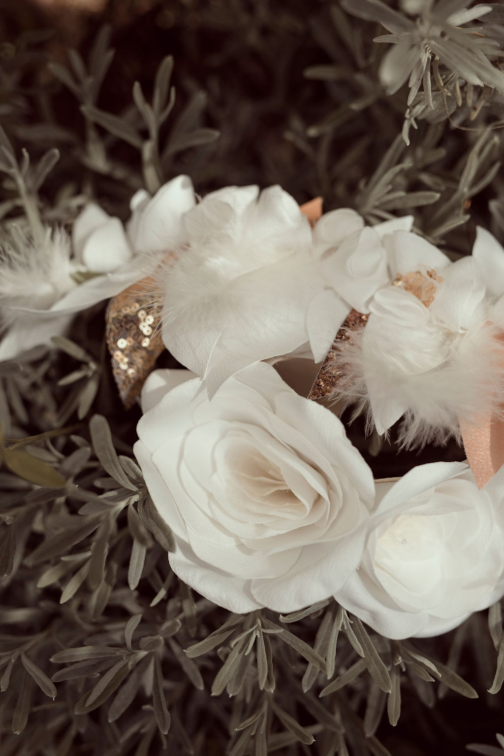 Boucles d'oreilles roses en tissu Satin ivoire Alice MARTY Couture Florale Accessoires mariage et jolis jours