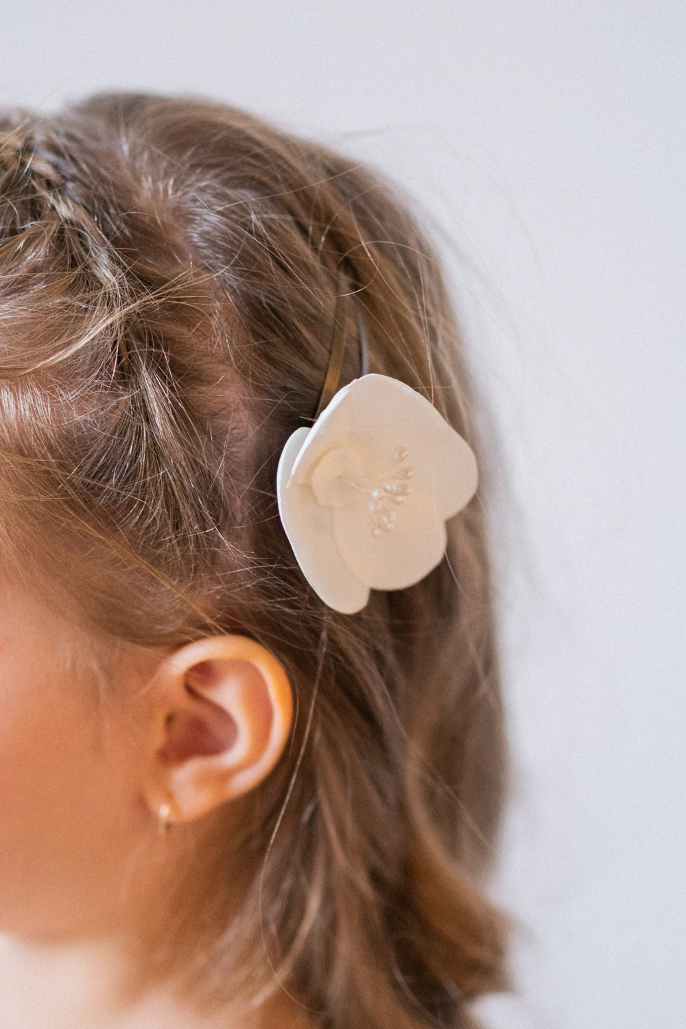 Barrette Zélie Coquelicot ivoire
