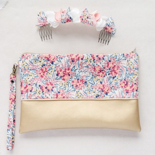 Double peigne floral Suzanne - Alice MARTY Couture florale Collection Liberty